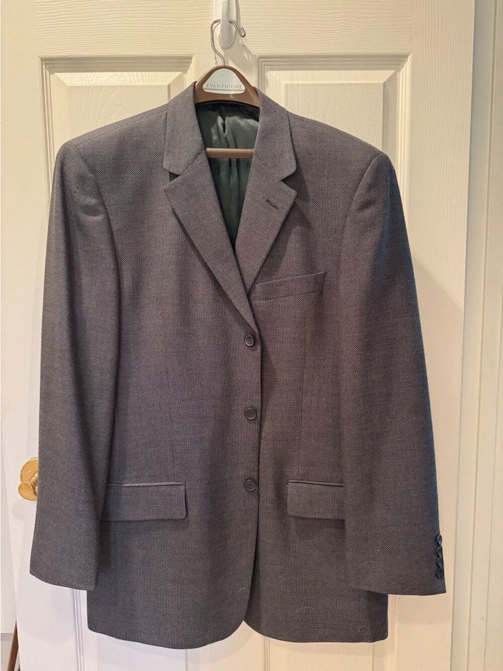 Calvin Klein Dark Brown Tweed Sport Coat Size 42L.
